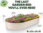 Plant & Plot Galvanized Raised Garden Beds Outdoor // 6×3×1 ft Planter Raised - Image 5