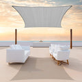 ColourTree TAPR1616 Custom Size 10' x 24' Grey Sun Shade Sail Canopy UV Block by ColourTree