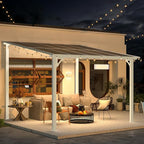 AECOJOY 10' x 10' Pergola Gazebo in White, Small Wall Mounted Pergolas and - Image 3