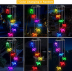 Toodour Solar Wind Chime, Color Changing Wind Chimes Dog, LED Decorative Mobile - Image 3