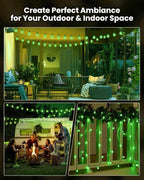 Brightown Solar String Lights Outdoor 60 Led 35.6 Feet Crystal Globe Lights - Image 6