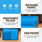 Folding Chaise Lounge Chair Bed - Image 6