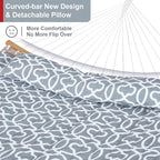 Double Hammock with Stand Included, Portable Hammock with Curved Spreader Bar - Image 4