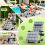 Suteck Zero Gravity Chair, Reclining Camping Lounge Chair w/Removable Cushion - Image 6