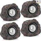 Solar Rock Lights Outdoor – 4 Pack Waterproof LED Landscape Garden Spotlights by VISFLAIR