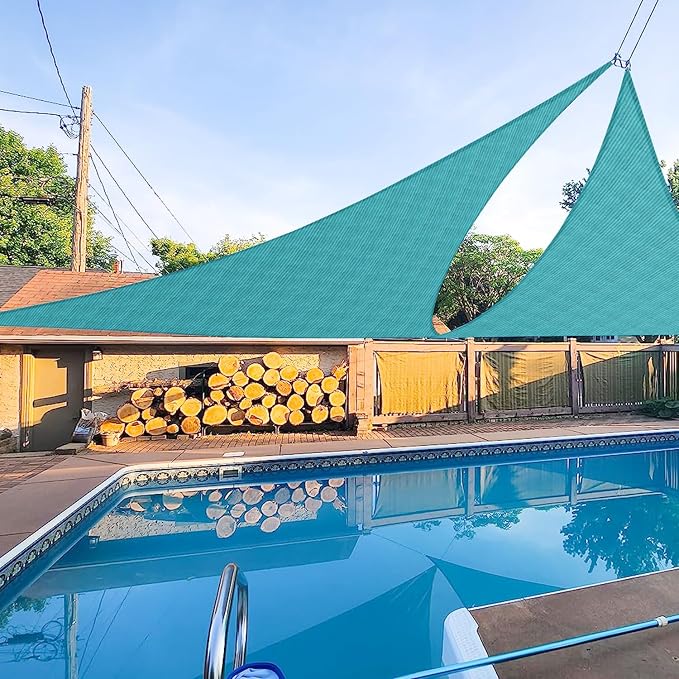 E&K Sunrise 25' x 25' x 25' Sun Shade Sail Triangle Canopy Shade Cover UV Block by EKSUNRISEINC