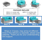 Shintenchi 7 Pieces Outdoor Patio Furniture Sets, Patio Sectional Sofa Couch - Image 7