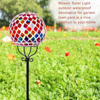 VCUTEKA Solar Outdoor Lights Garden Decor Mosaic Solar Garden Lights Waterproof - Image 5