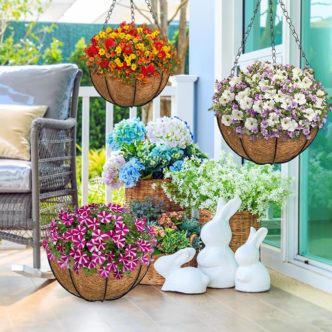 ZeeDix 2 Pack 14 Inch Metal Hanging Baskets - Image 6