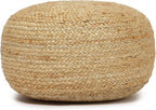 REDEARTH · Jute Circular Low Pouf Ottoman - Image 4