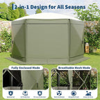 13x13FT 6-Sided Pop Up Gazebo Tent，One-Push Setup Canopy Tent - Image 3