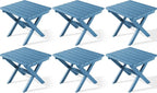 SERWALL Folding Outdoor Side Table Set of 6, Adirondack End Table by SERWALL