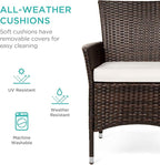 Best Choice Products 5-Piece Indoor Outdoor Wicker Dining Set Furniture - Image 4