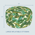 LVTXIII Indoor/Outdoor Extra Large Inflatable Ottoman Pouf D31 x H14 Inch - Image 3