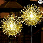 JJGoo Solar Firework Lights, 2 Pack 180 LEDs 2 Lighting Modes Solar Lights by JJGoo