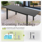 Sophia & William Expandable Patio Dining Table, Extra Large 99.2" L x 35.5" W - Image 6