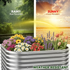4 Pcak 2x2FT Raised Beds for Gardening, Corrugated Galvanized Steel Raised - Image 6