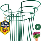 K-Brands Tall Plant Support Stakes – 10"W x 24"H Half Round Peony Cages and by K-BRANDS