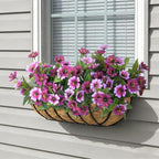 Fake Artificial Flowers for Outdoors Decoration, 4 Bundles Silk Faux Spring - Image 5