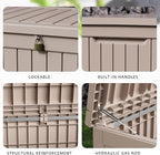 DRATO 280 Gallon Deck Box, Waterproof Resin Large Outdoor Storgae Box - Image 5