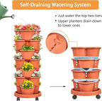 VECELO 7 Tier Vertical Garden Planter, Self Watering Stackable Planters - Image 3
