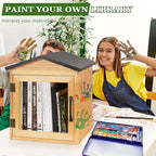 Outdoor Library Outdoor Book Box Storage Small Wooden Cabinet Little Literature - Image 5