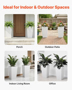 VEVOR 30 inch Tall Planters for Outdoor Plants Set of 2, Modern Large Planters - Image 6