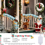 Jnaurb Christmas Candy Cane Lights, 66ft 480 LED Connectable Flexible White & - Image 3