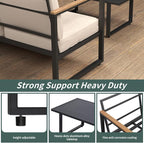Outdoor Patio Furniture Sets of 4, Metal Patio Conversation Sets - Image 4