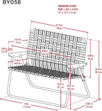 Camp & GO 16.5" High Seat Outdoor Double Wide Loveseat Web Folding Chair - Image 2