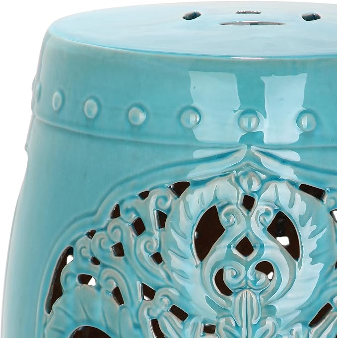Safavieh Flora Glazed Ceramic Decorative Garden Stool - Image 4