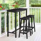 VINGLI Outdoor Bar Stools Set of 2, Solid Cedar Wood Barstools - Image 7