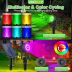 Solar Spotlights Outdoor Waterproof, RGB Landscape Spotlights, Christmas - Image 3