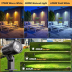 MEIKEE 6 in 1 Solar Spotlights Outdoor, 6W/6V Solar Powered Landscape Lights - Image 2