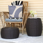 Household Essentials Handwoven Resin Storage Stool Ottoman - Image 6