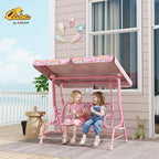 Qaba Kids Patio Swing, 2-Seater Outdoor Porch Swing Chair - Image 2