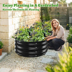 Oval Galvanized Planter Box, Metal Raised Garden Bed - Image 6