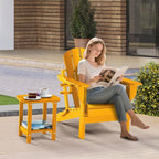 nalone Adirondack Side Table 16.5" Outdoor Side Tables HDPE Plastic Double - Image 2