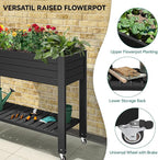 YITAHOME 43.3x17.7x34 in Elevated Garden Bed, Outdoor Plastic Planter Box - Image 2