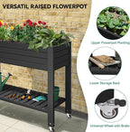 YITAHOME 43.3x17.7x34 in Elevated Garden Bed 2pcs, Outdoor Plastic Planter Box - Image 8