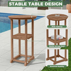 Outdoor Bistro Bar Set, Patio High Top Table and Bar Height Tall Adirondack - Image 6