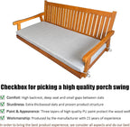 6 FT Wooden Porch Swing Bed - Image 3