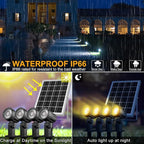 MEIKEE 6 in 1 Solar Spotlights Outdoor, 6W/6V Solar Powered Landscape Lights - Image 4