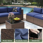 Aoxun 11 Piece Patio Furniture Set - Image 9