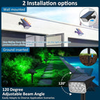 T-SUNUS Green Solar Spot Lights Outdoor 4 Pack, IP65 Waterproof Landscape - Image 5