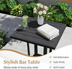 Tangkula 3 Piece Patio Wicker Bar Set, Outdoor Rattan Counter Height Cushioned - Image 7