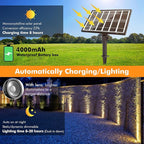 CLY Solar Landscape Spotlights, Solar Lights Outdoor IP66 Waterproof, Remote - Image 2