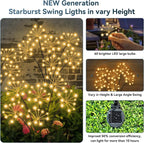 Solar Garden Lights 2 Pack Waterproof Swaying Starburst Light Solar Outdoor - Image 3