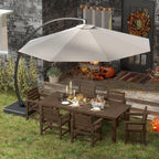 5-Piece Brown Outdoor Dining Set - Image 8