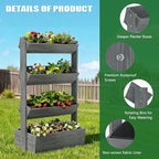 Wooden Vertical Raised Garden Bed, 4 Tier Garden Planters Raised Beds - Image 7